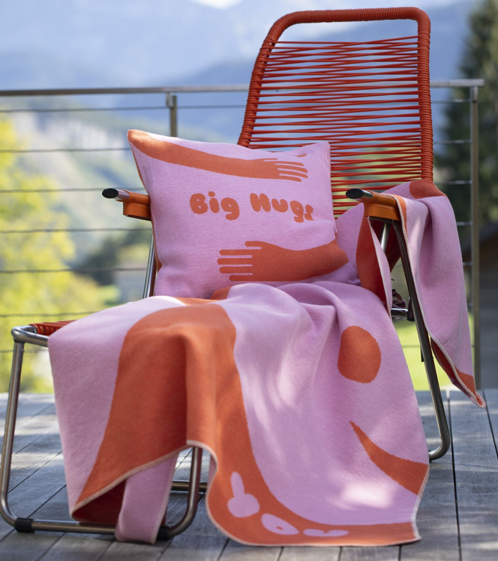 David Fussenegger Wohndecke Silvretta 'Love' 140 x 200 cm Dunkelorange