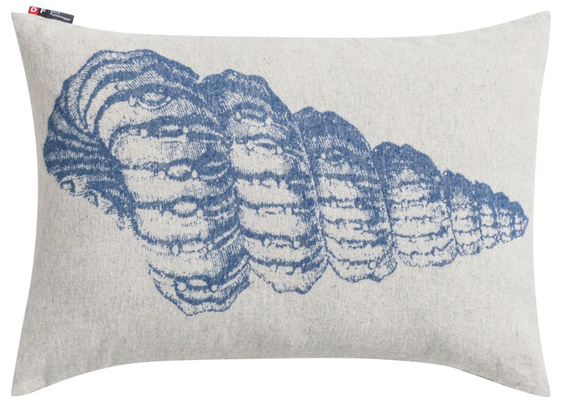 David Fussenegger Kissenhülle Alba 'Schnecke' 40 x 60 cm Marine- Blau