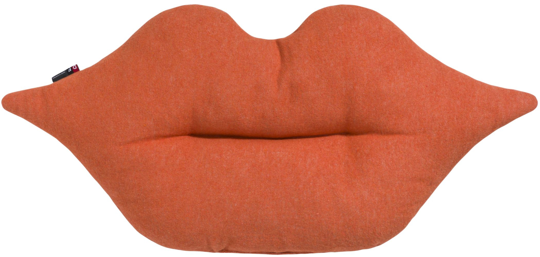 David Fussenegger Kissen gefüllt Silvretta 'Lips' 35 x 80 cm Dunkelorange