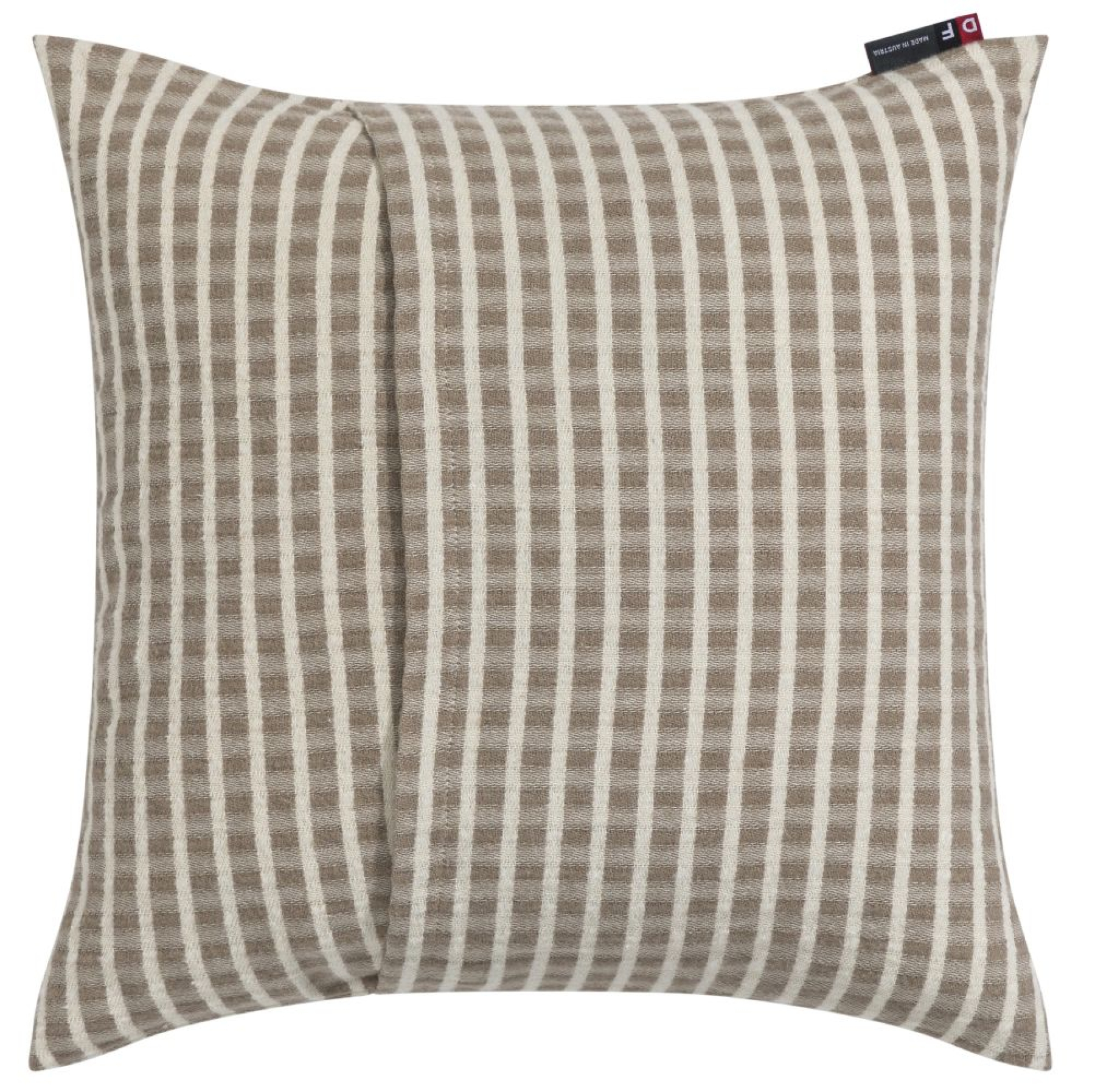 David Fussenegger Kissenhülle Riva 'Streifen strukturiert' 40 x 40 cm Sand- Beige