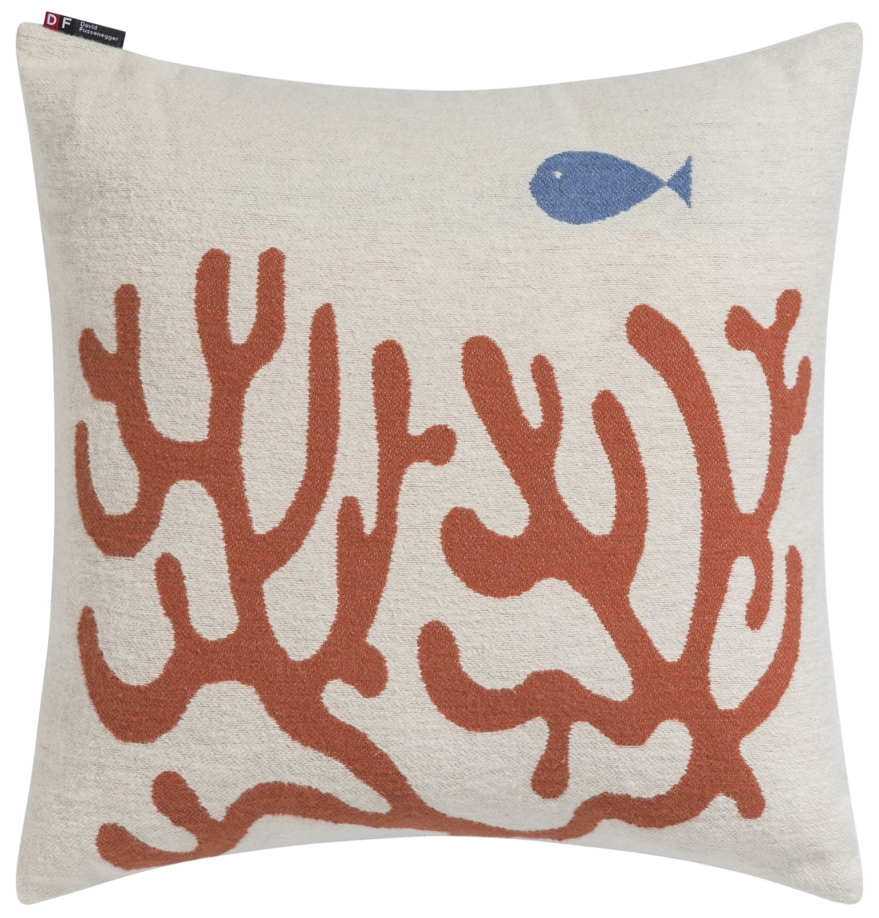 David Fussenegger Kissenhülle Nova 'Koralle' 50 x 50 cm Rohweiß- Creme