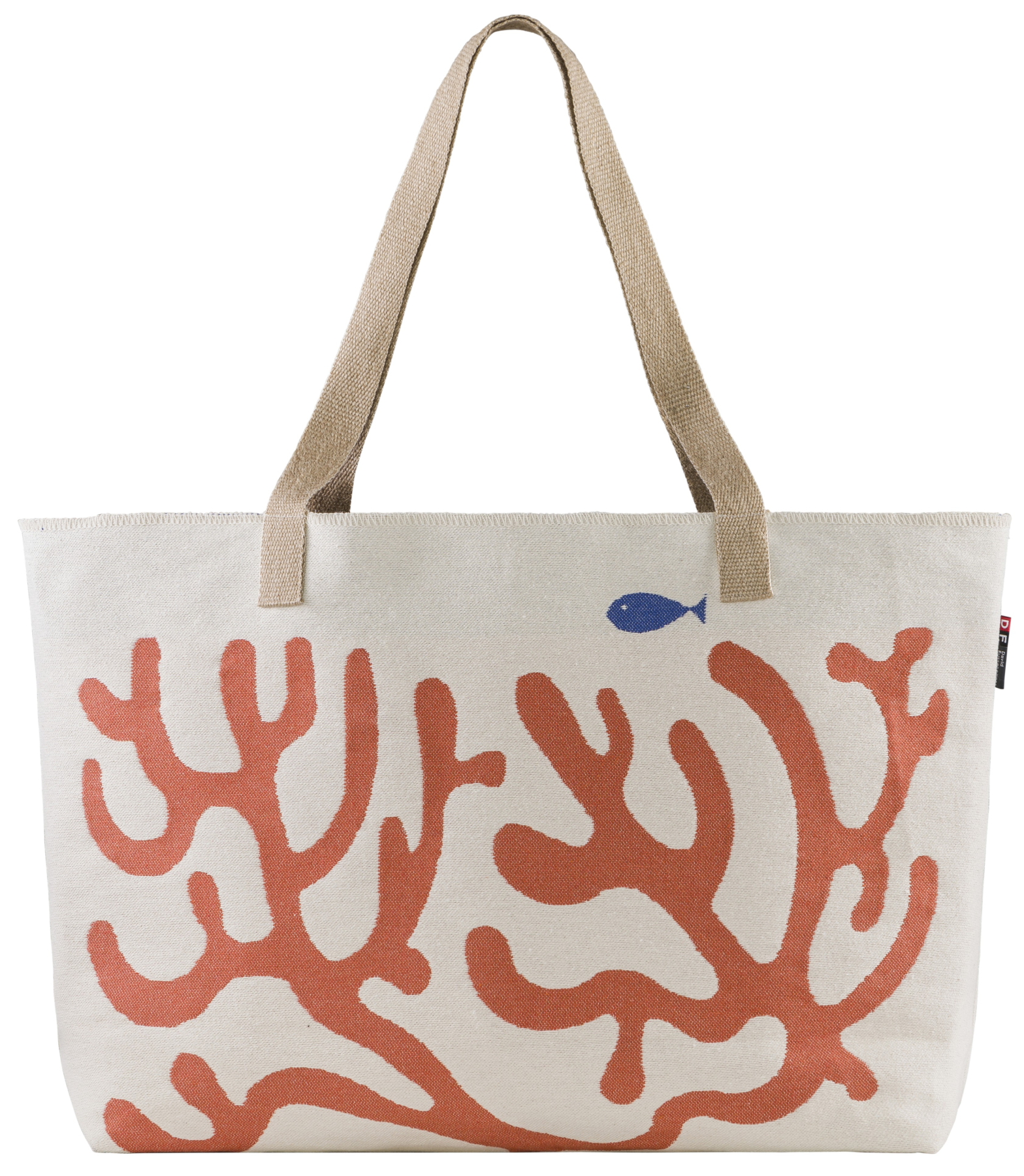 David Fussenegger Tasche Goliath 'Koralle' 65 x 40 cm Rohweiß- Creme