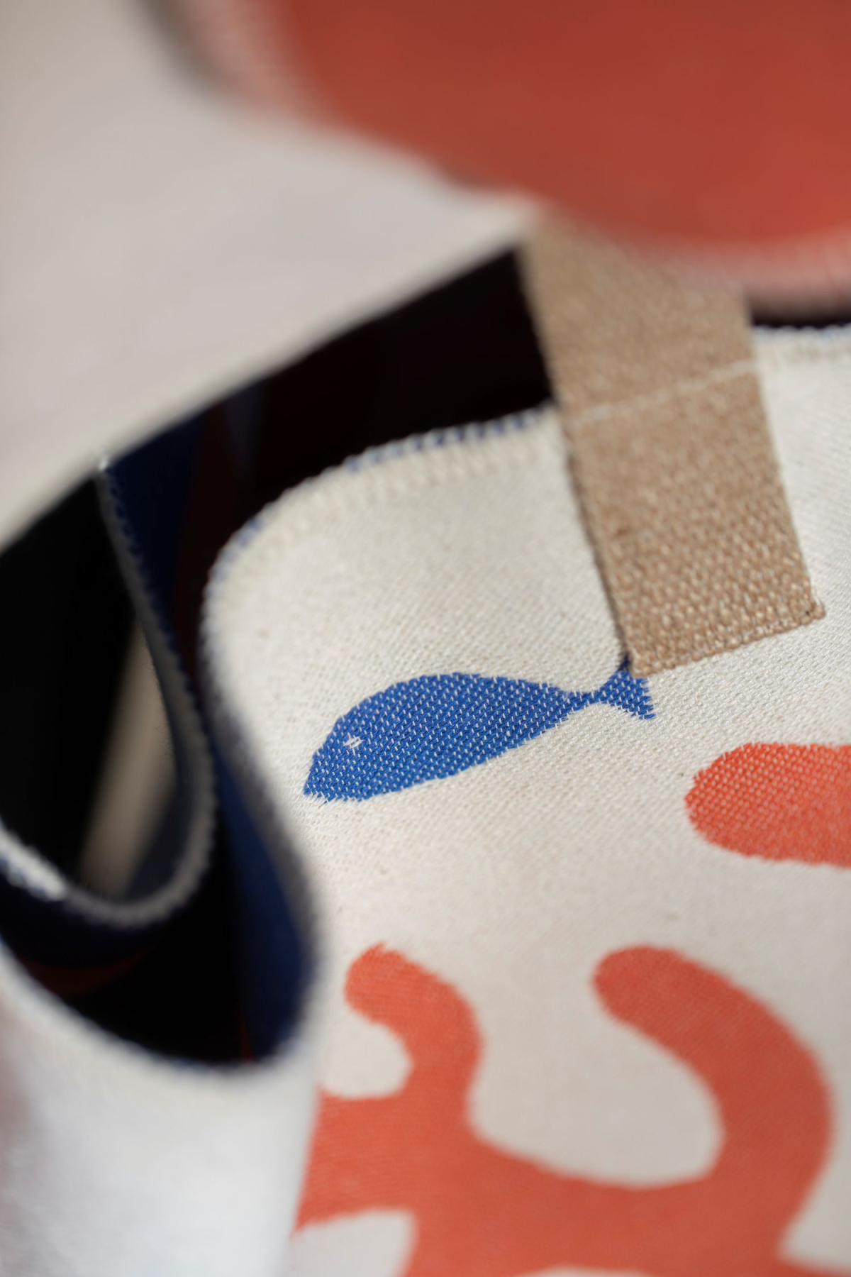 David Fussenegger Tasche Goliath 'Koralle' 65 x 40 cm Rohweiß- Creme