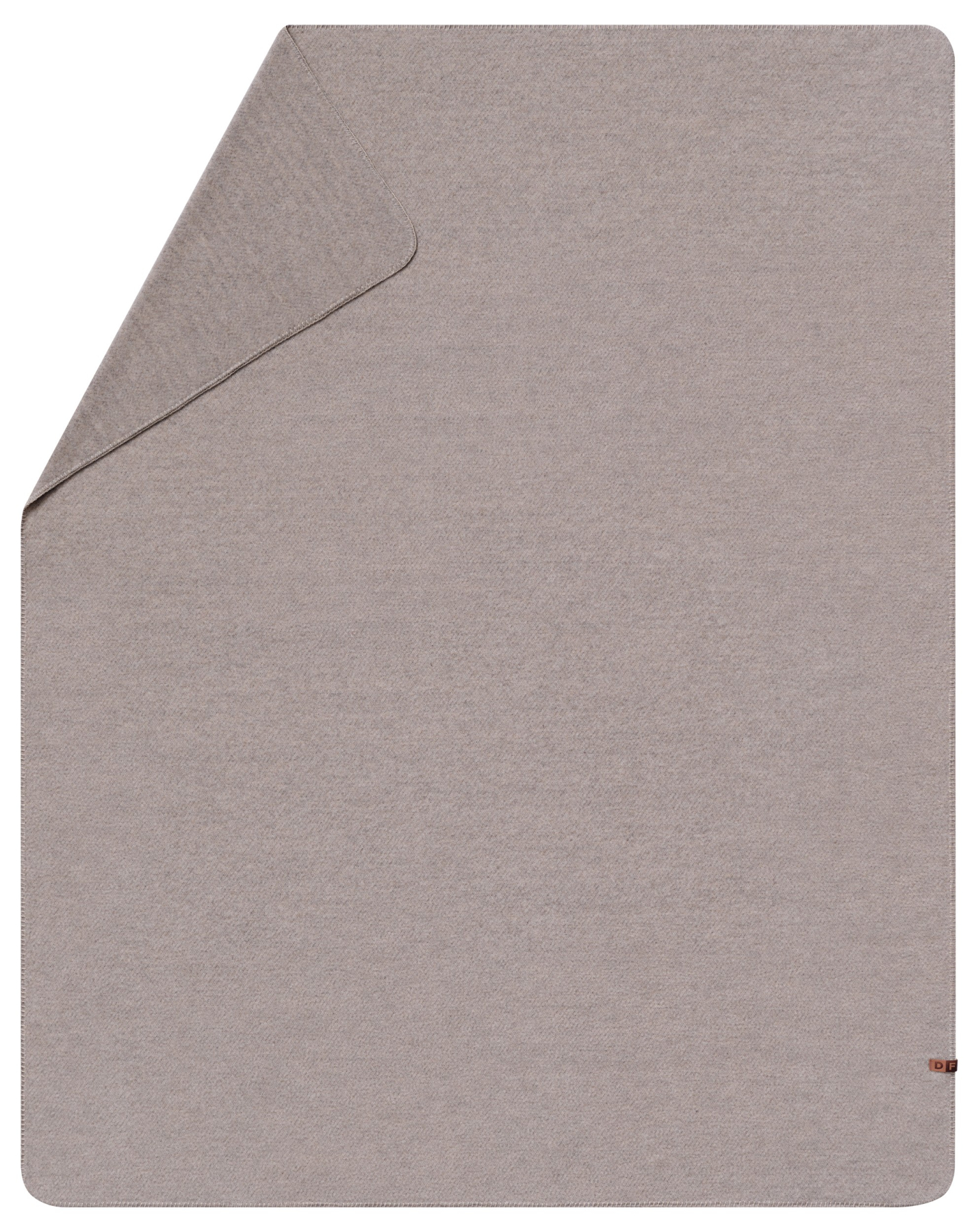 David Fussenegger Wolldecke Merano 'falsches Uni' 160 x 200 cm Beige