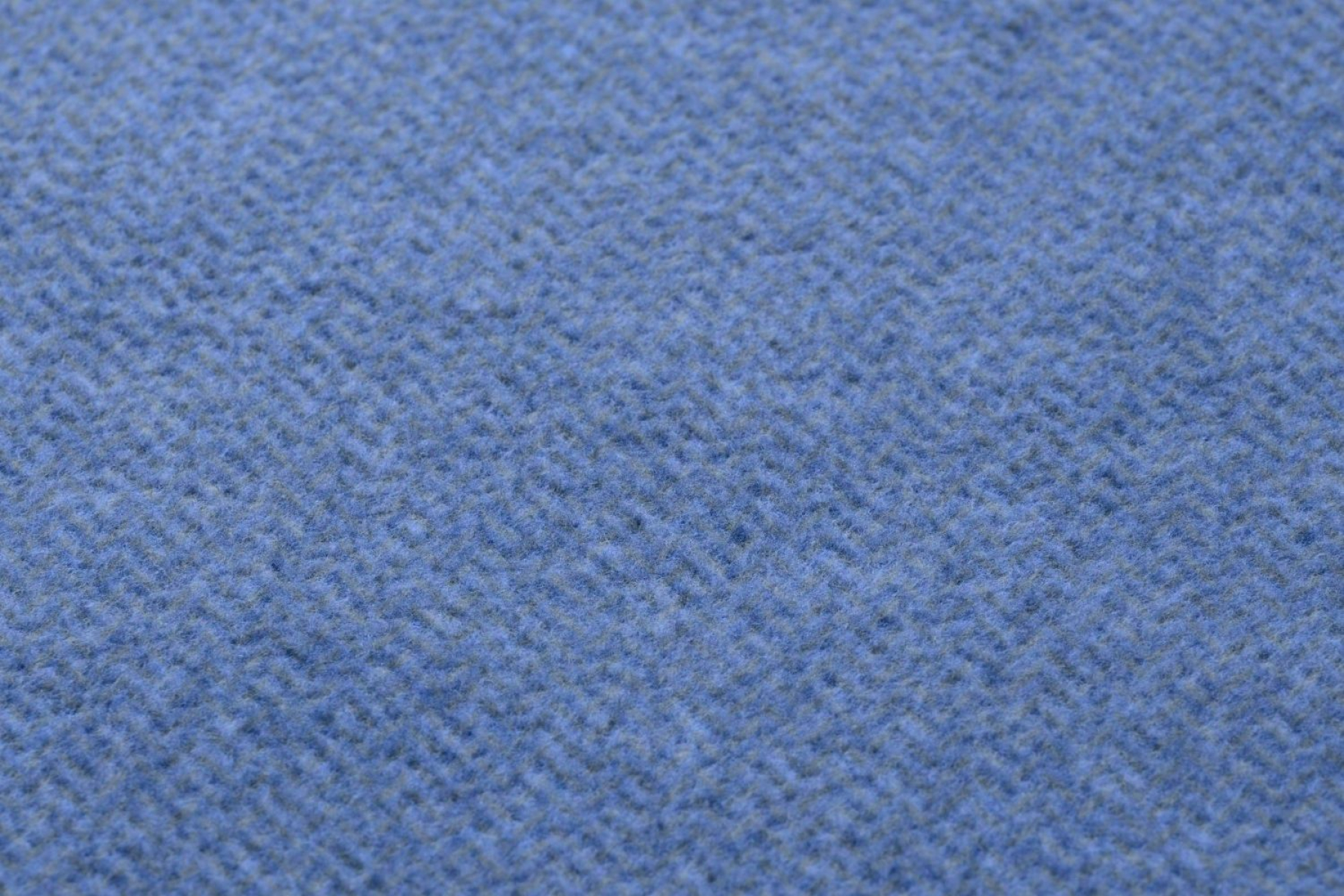 David Fussenegger Wolldecke Merano 'Fischgrät' 160 x 200 cm Jeans- Blau