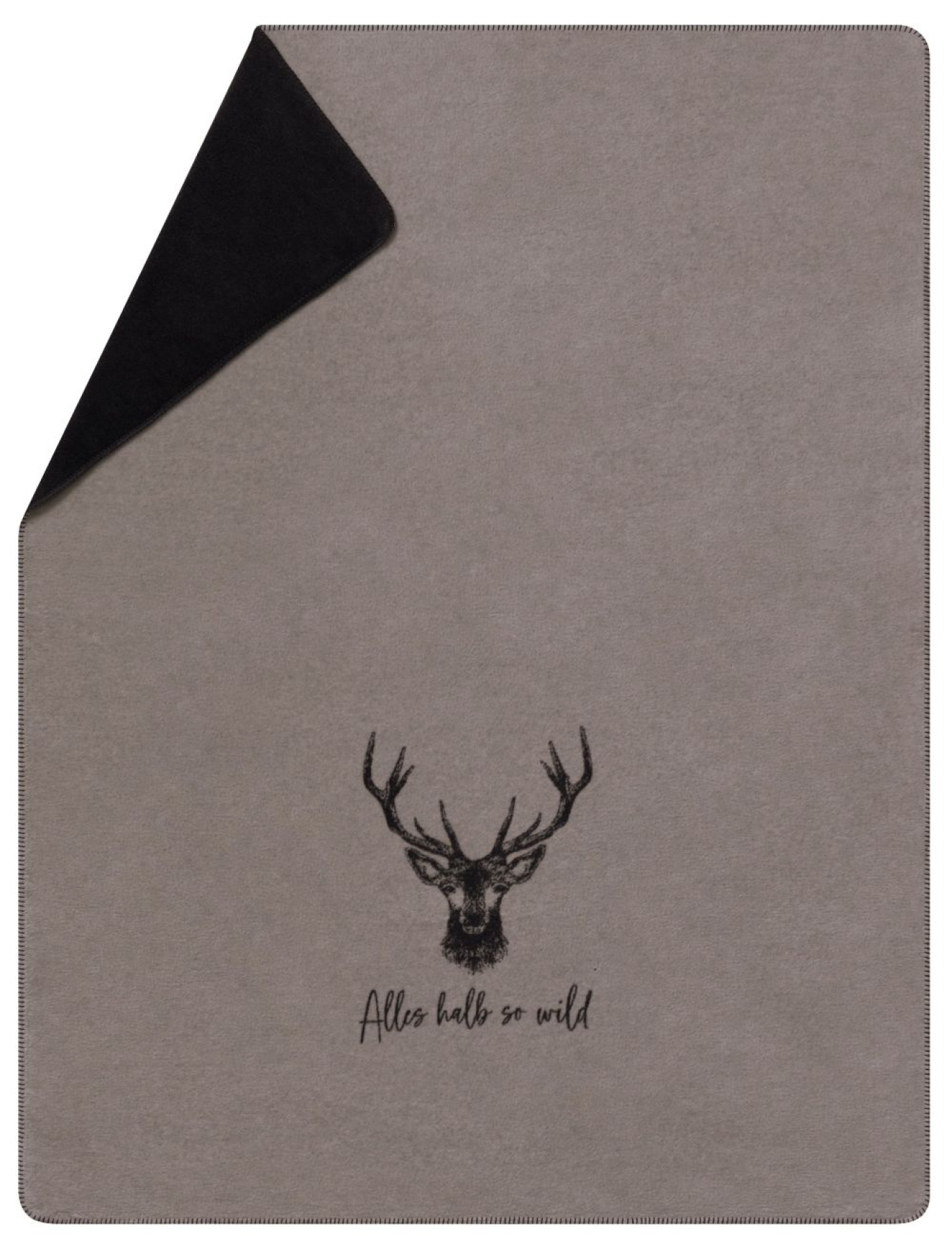 David Fussenegger Kurzflor- Wohndecke Savona 'Alles halb so wild' 150 x 200 cm Schlamm- Beige