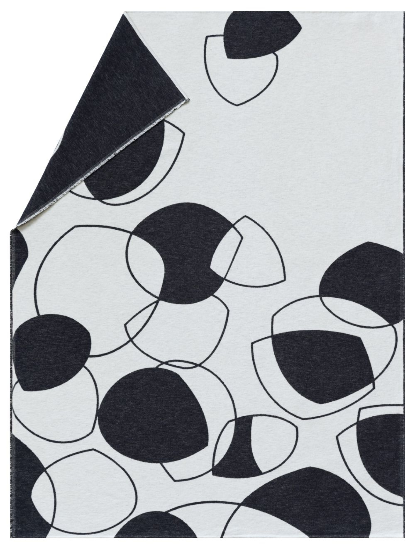David Fussenegger Wohndecke Luca 'Abstrakt' 140 x 200 cm Anthrazit
