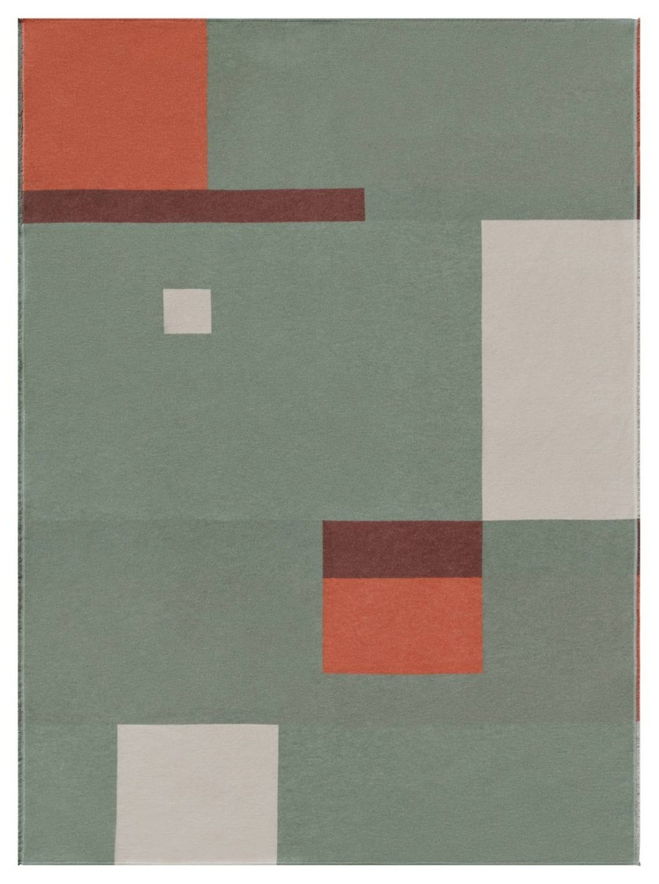 David Fussenegger Wohndecke Luca 'Squares' 140 x 200 cm Grün