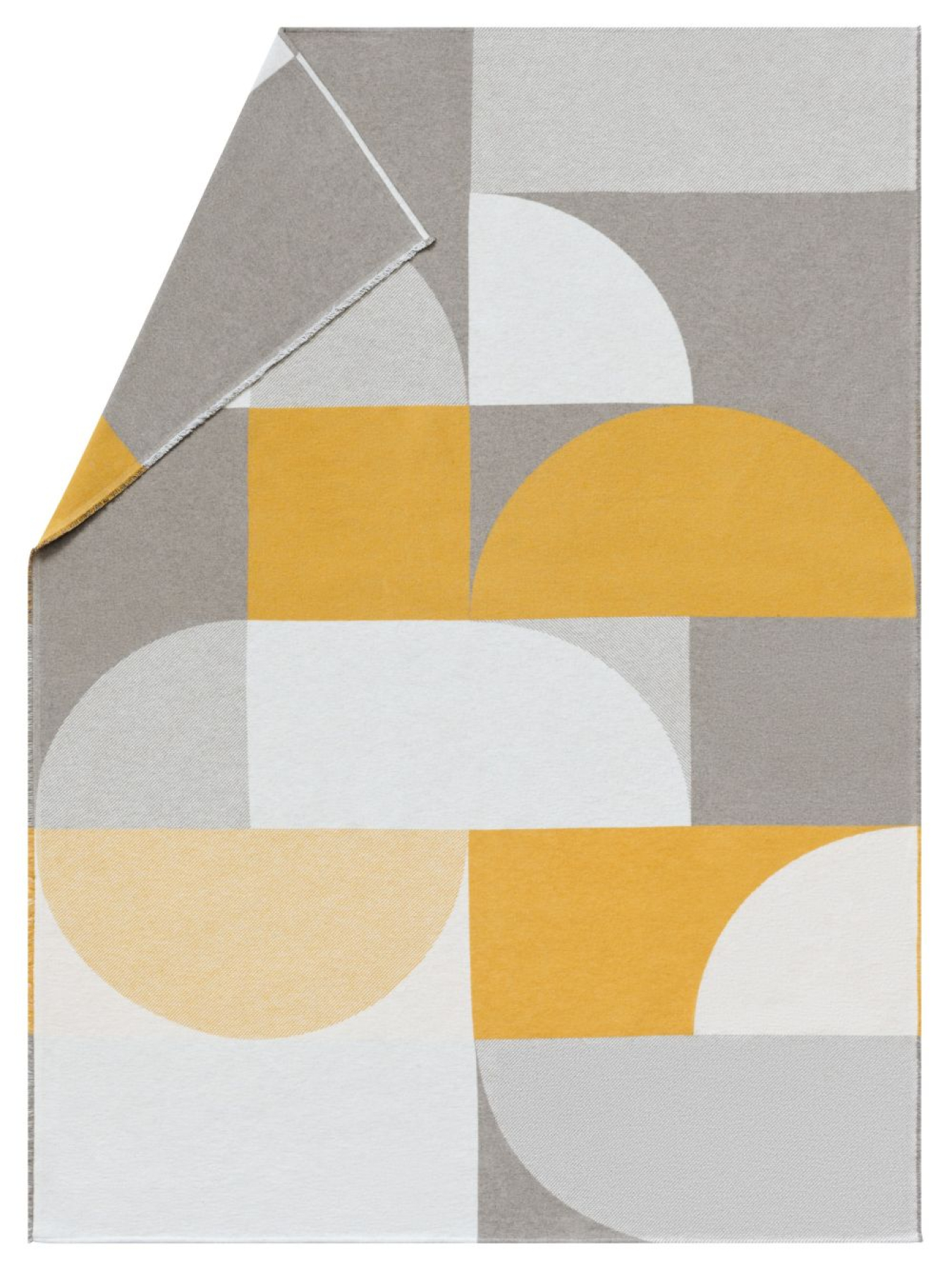 David Fussenegger Wohndecke Luca 'Modular Forms' 140 x 200 cm Gelb