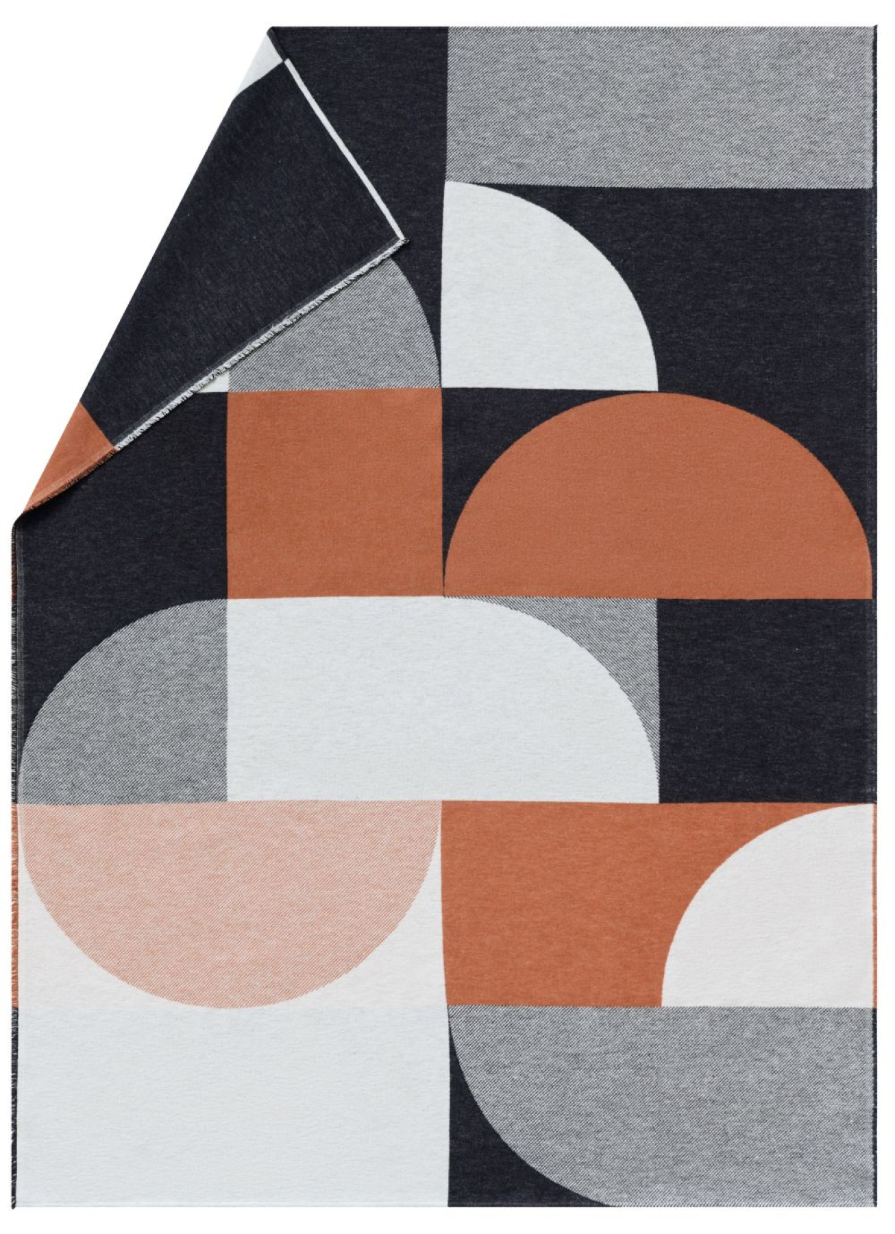 David Fussenegger Wohndecke Luca 'Modular Forms' 140 x 200 cm Kupfer