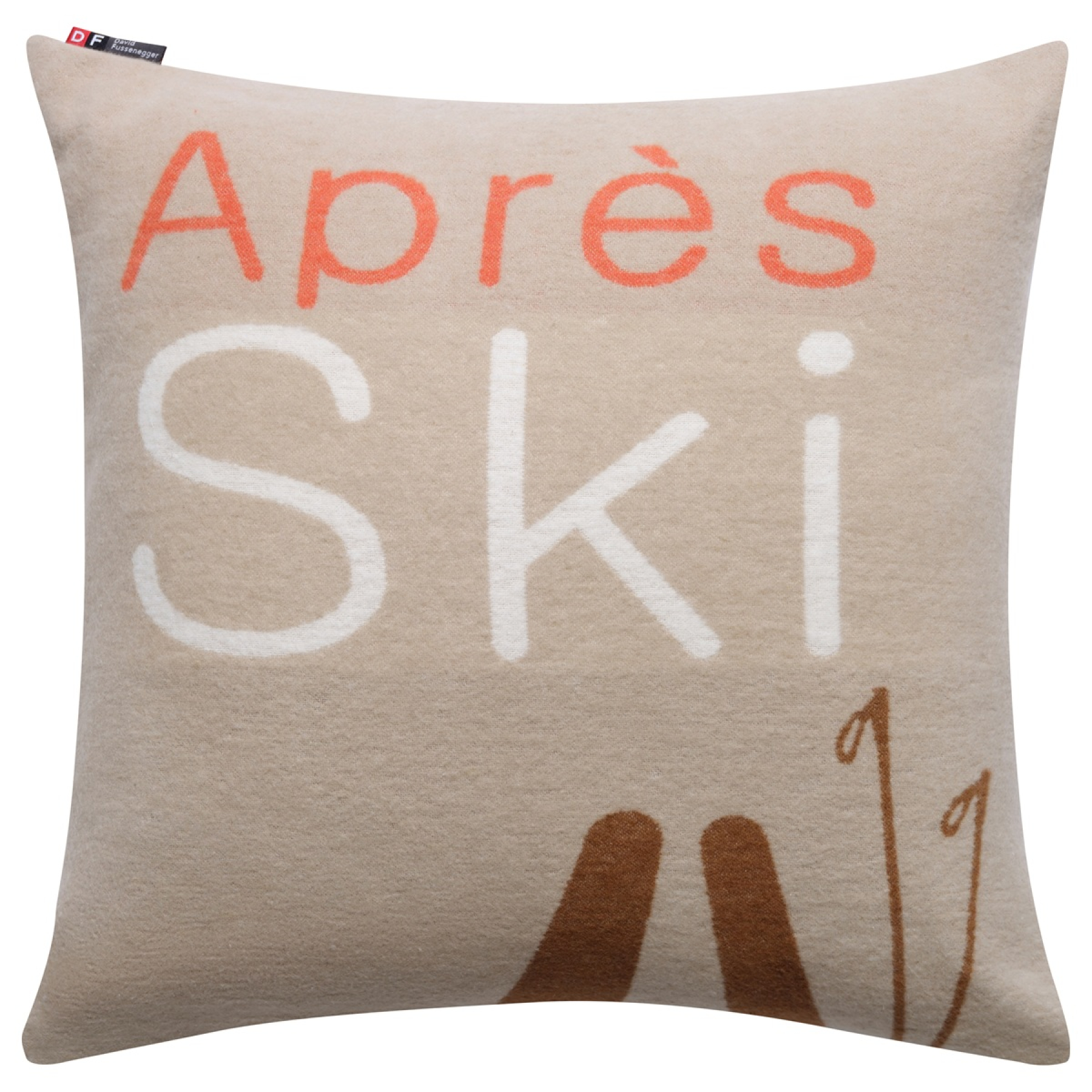 David Fussenegger Kissenhülle Silvretta 'Après Ski' 50 x 50 cm Zement
