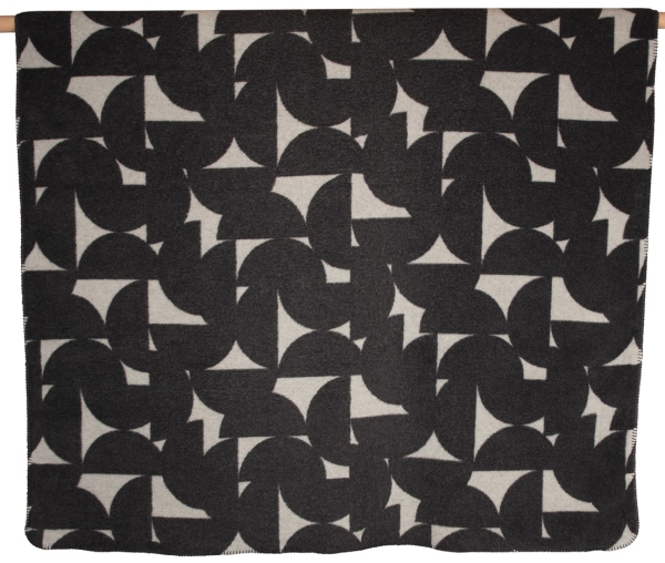 David Fussenegger Kurzflor- Wohndecke Savona 'Halbkreise' 150 x 200 cm Anthrazit