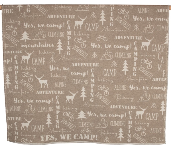 David Fussenegger Wohndecke Luca 'sketchnotes outdoor' 140 x 200 cm Rauch - Beige