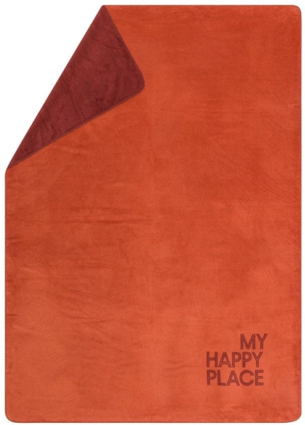 David Fussenegger Kurzflor- Wohndecke Savona 'my happy place' 150 x 200 cm Terracotta - Orange