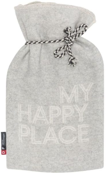 David Fussenegger Wärmflasche 'my happy place' 2L 21 x 38 cm Filz - Hellgrau
