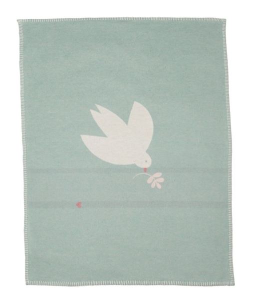 David Fussenegger Babydecke Lili 'Taube' 70 x 90 cm Grün