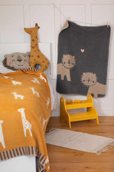 David Fussenegger Kinderdecke Mila 'Giraffen' 150 x 200 cm Gold - Gelb