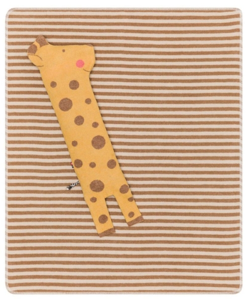 David Fussenegger Babydecke Juwel in der Puppe 'Giraffe' 70 x 90 cm Gold - Gelb