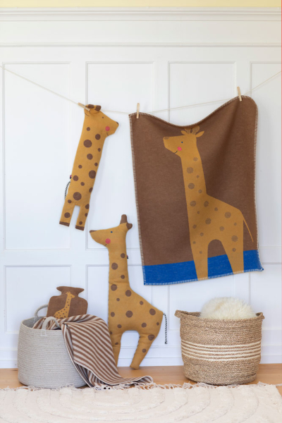 David Fussenegger Babydecke Juwel in der Puppe 'Giraffe' 70 x 90 cm Gold - Gelb