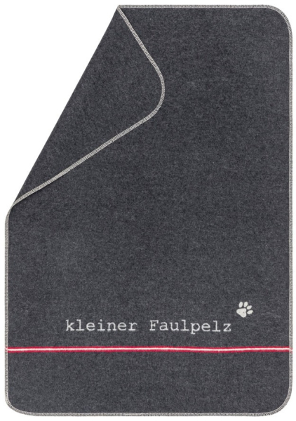David Fussenegger Haustierdecke 'kleiner Faulpelz' 70 x 90 cm Anthrazit