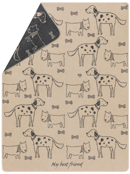 David Fussenegger Hundedecke 'best friend allover' 100 x 140 cm Natur - Beige