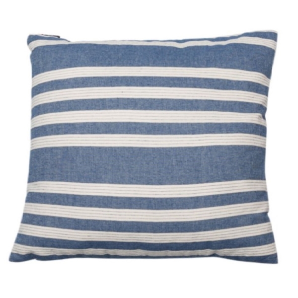 David Fussenegger Kissenhülle Nizza 2er Set 'Blockstreifen' 50 x 50 cm Navy - Blau