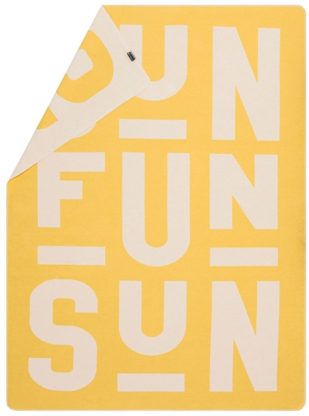 David Fussenegger Wohndecke Silvretta 'FUN SUN' 140 x 200 cm Gelb