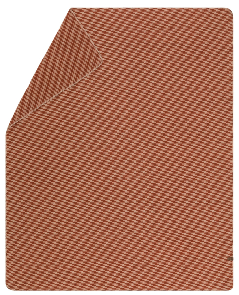 David Fussenegger Wolldecke Merano 'Welle' 160 x 200 cm Terracotta