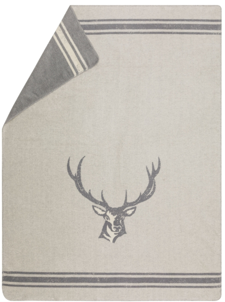 David Fussenegger Kurzflor- Wohndecke Savona 'Platzhirsch' 150 x 200 cm Graphit - Grau