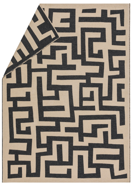 David Fussenegger Wohndecke Luca 'Labyrinth' 140 x 200 cm Natur