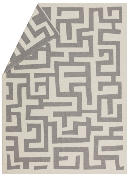 David Fussenegger Wohndecke Luca 'Labyrinth' 140 x 200 cm Grau