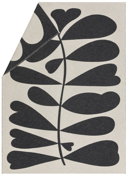 David Fussenegger Wohndecke Luca 'Pflanze' 140 x 200 cm Rohweiß