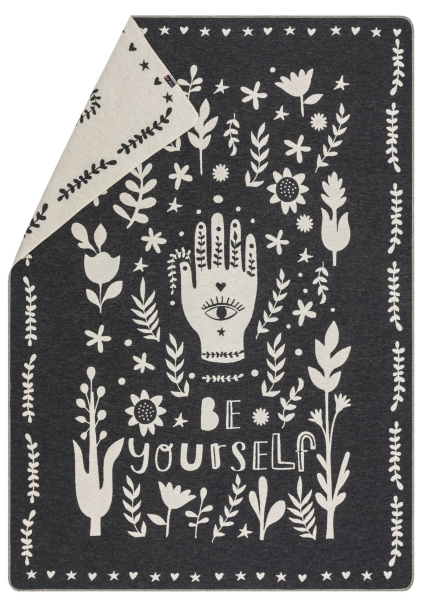 David Fussenegger Wohndecke Silvretta 'be yourself' 140 x 200 cm Anthrazit