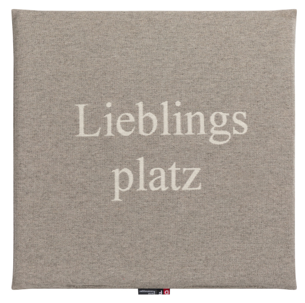 David Fussenegger Sitzkissen Porto 'Lieblingsplatz' 40 x 40 cm Rauch - Beige