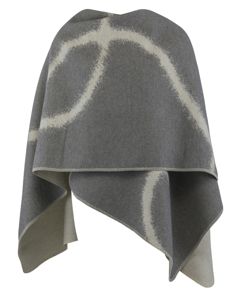 David Fussenegger Poncho Silvretta 'linear' 70 x 140 cm Graphit- Grau