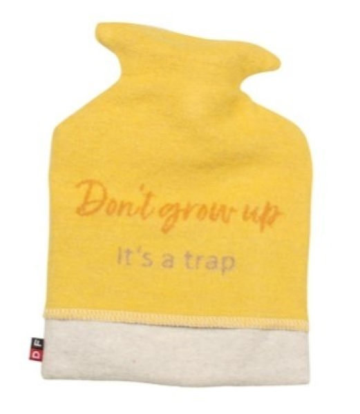 David Fussenegger Wärmflasche Juwel 'Don't grow up' 0,8 L 18 x 28 cm Gelb