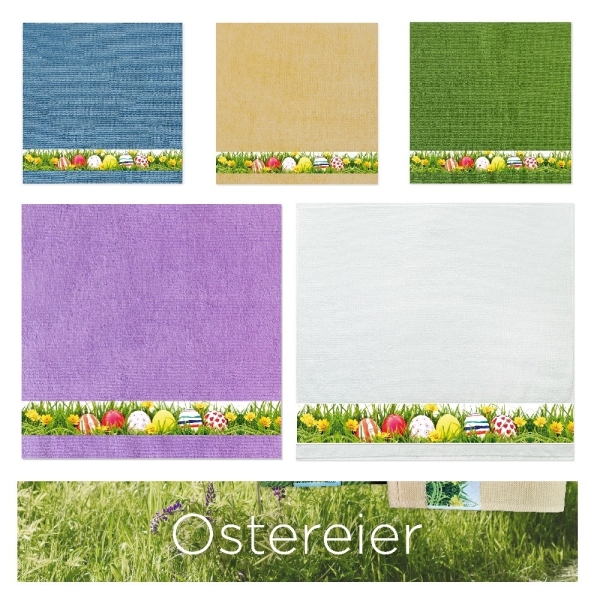 framsohn Geschirrtuch Frottier 'Ostereier' 50 x 50 cm