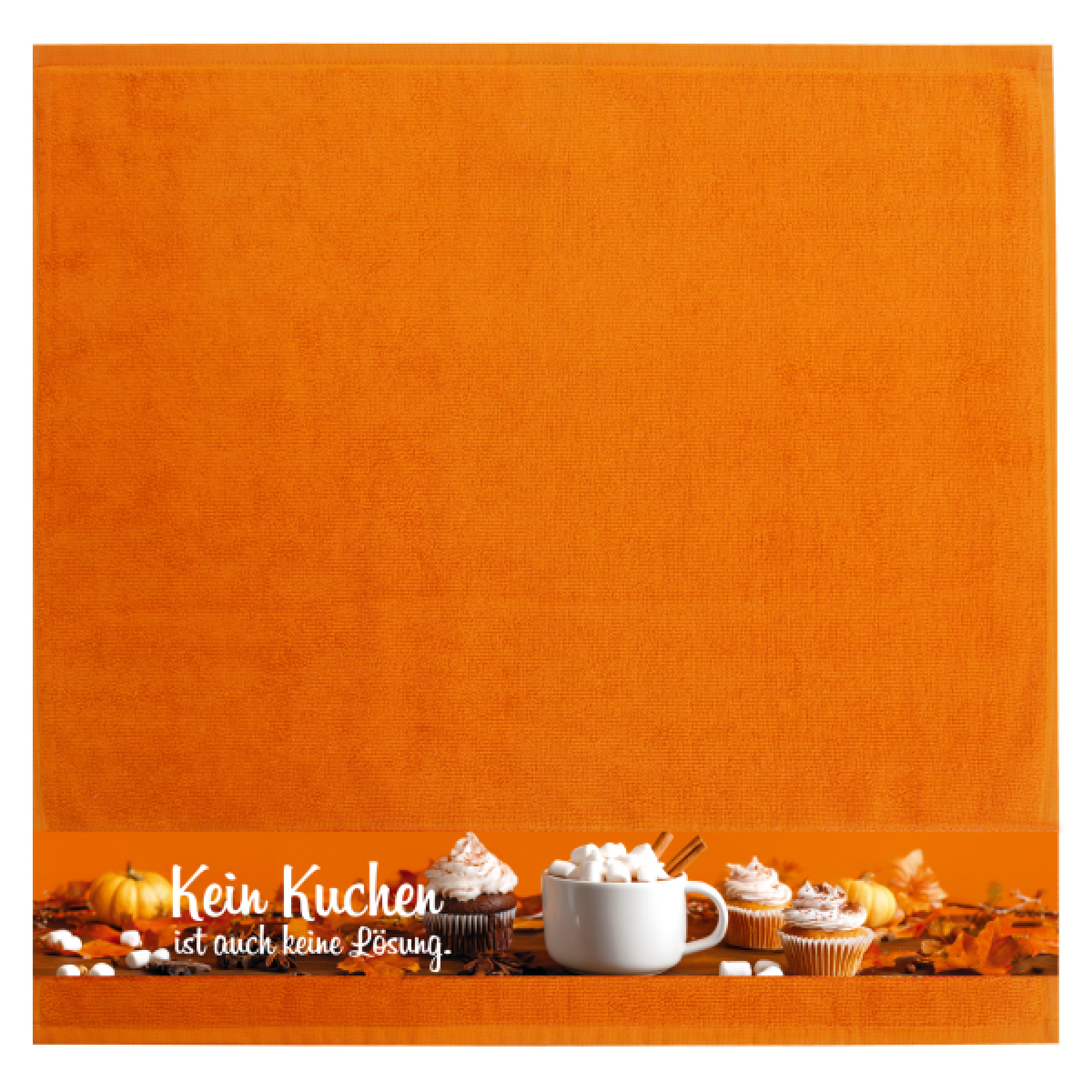 framsohn Geschirrtuch Frottier 'Herbstkuchen' 50 x 50 cm Orange