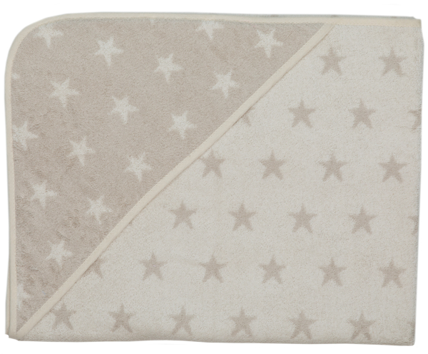 framsohn Kaputzentuch 'Organic Stars' 100 x 100 cm Beige