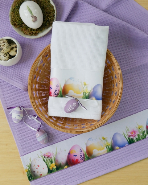 framsohn Geschirrtuch Waffel 'Easter' 50 x 70 cm