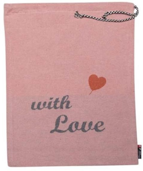 David Fussenegger Beutel Eco 'with love' 40 x 50 cm Altrosa
