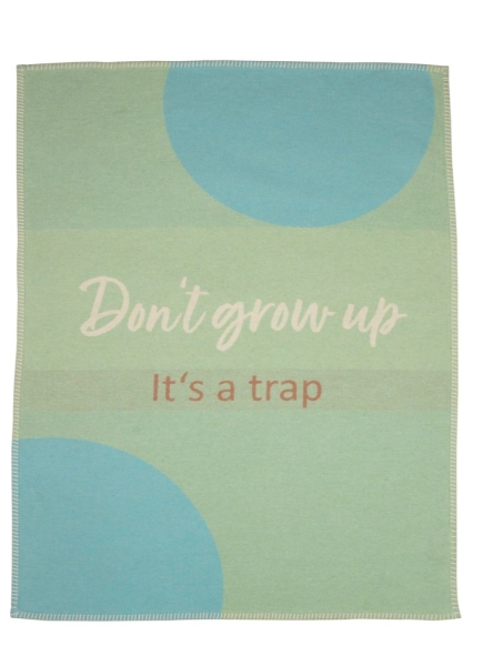 David Fussenegger Babydecke Lili 'Don't grow up' 70 x 90 cm Hellgrün
