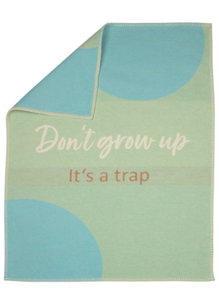 David Fussenegger Babydecke Lili 'Don't grow up' 70 x 90 cm Hellgrün