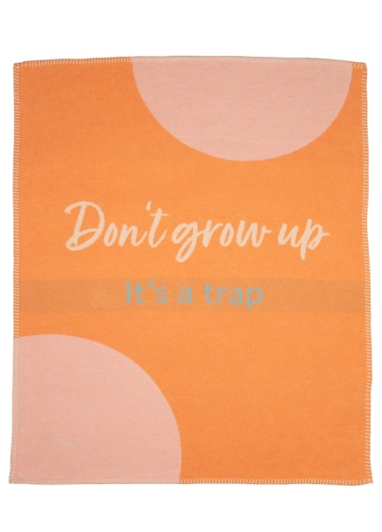 David Fussenegger Babydecke Lili 'Don't grow up' 70 x 90 cm Siena - Orange