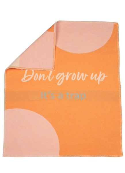 David Fussenegger Babydecke Lili 'Don't grow up' 70 x 90 cm Siena - Orange