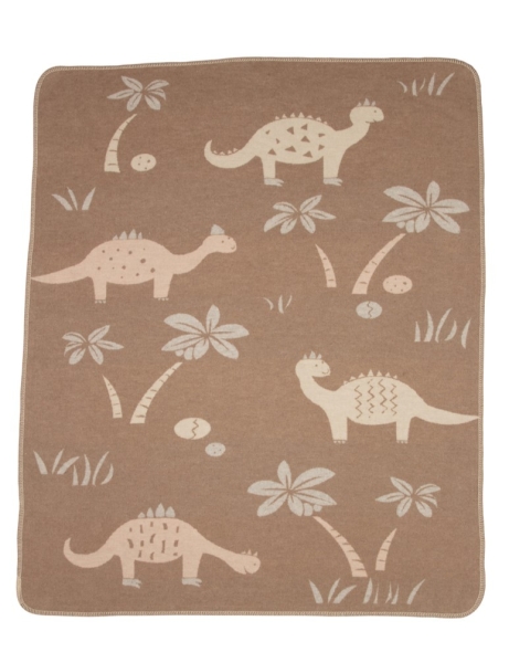 David Fussenegger Babydecke Juwel 'Dinos' 70 x 90 cm Chinchilla - Beige
