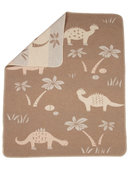 David Fussenegger Babydecke Juwel 'Dinos' 70 x 90 cm Chinchilla - Beige